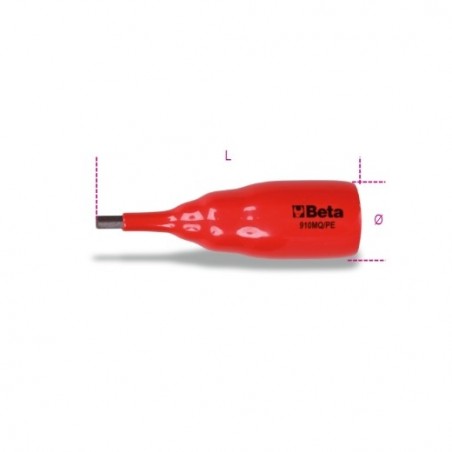 910MQ-PE 10 Vaso de 3/8&quot, con punta Allen, aislado