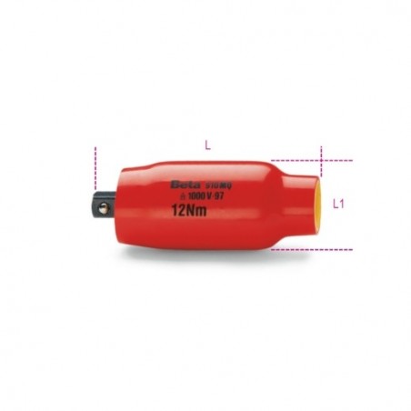 910MQ/PT 12 Alargadera precalibrada con cuadrado hembra de 3/8&quot,, aislada