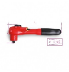 910MQ/55 Carraca reversible con cuadrado macho de 3/8&quot,, aislada
