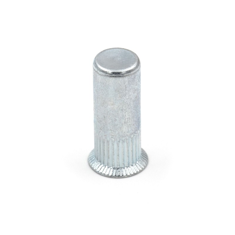 TUERCA REMACHABLE CILINDRICA RANURADA FONDO CERRADO CABEZA AVELLANADA ACERO M6 X 23,5