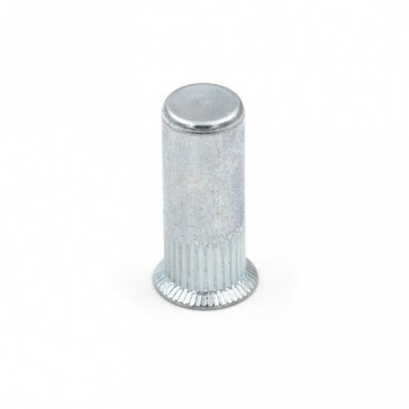 TUERCA REMACHABLE CILINDRICA RANURADA FONDO CERRADO CABEZA AVELLANADA ACERO M5 X 20,5