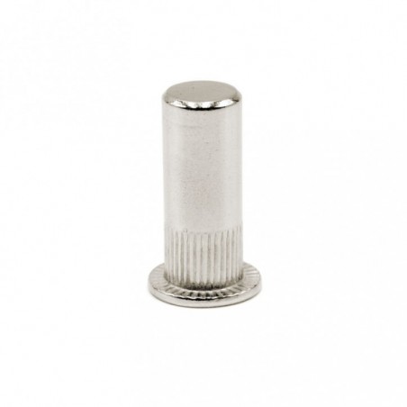 TUERCA REMACHABLE CILINDRICA RANURADA FONDO CERRADO CABEZA ANCHA ACERO M4 X 16,5