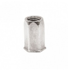 TUERCA REMACHABLE HEXAGONAL FONDO ABIERTO CABEZA REDUCIDA ACERO M5 X 13,5
