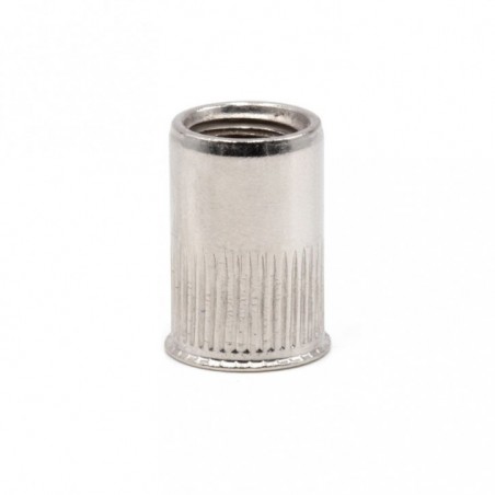 TUERCA REMACHABLE CILINDRICA RANURADA FONDO ABIERTO CABEZA REDUCIDA ACERO M12 X 24