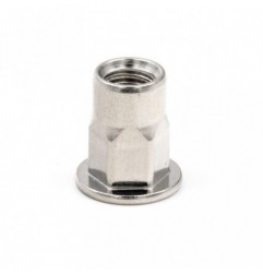 TUERCA REMACHABLE SEMI-HEXAGONAL FONDO ABIERTO CABEZA ANCHA ACERO M10 X 22