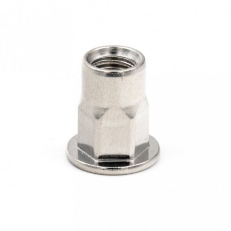 TUERCA REMACHABLE SEMI-HEXAGONAL FONDO ABIERTO CABEZA ANCHA ACERO M4 X 11,5