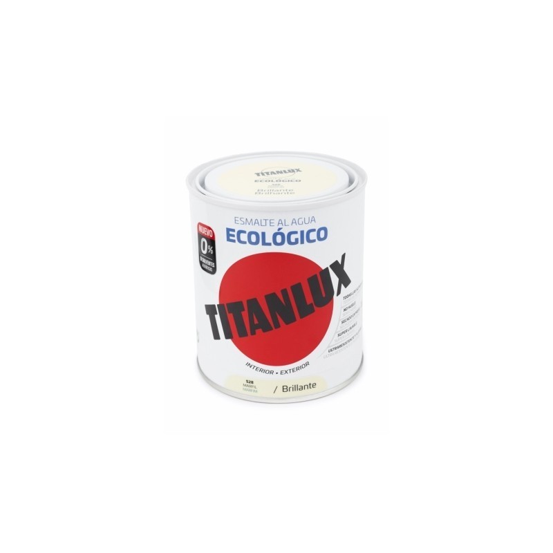 PINTURA ESMALTE ECO AL AGUA  BRILLO MARFIL 750ML