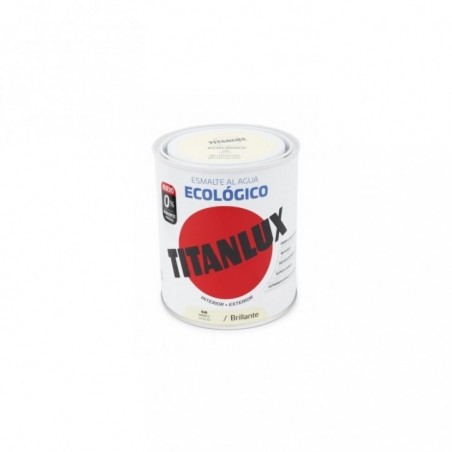PINTURA ESMALTE ECO AL AGUA  BRILLO MARFIL 750ML