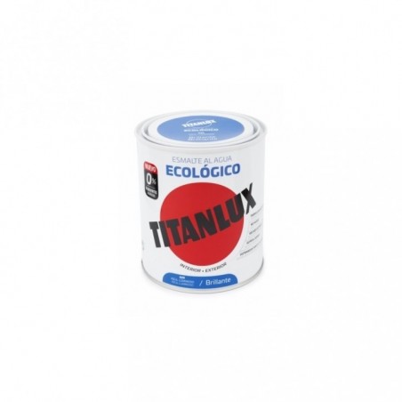 PINTURA ESMALTE ECO AL AGUA  BRILLO AZUL LUM 750ML