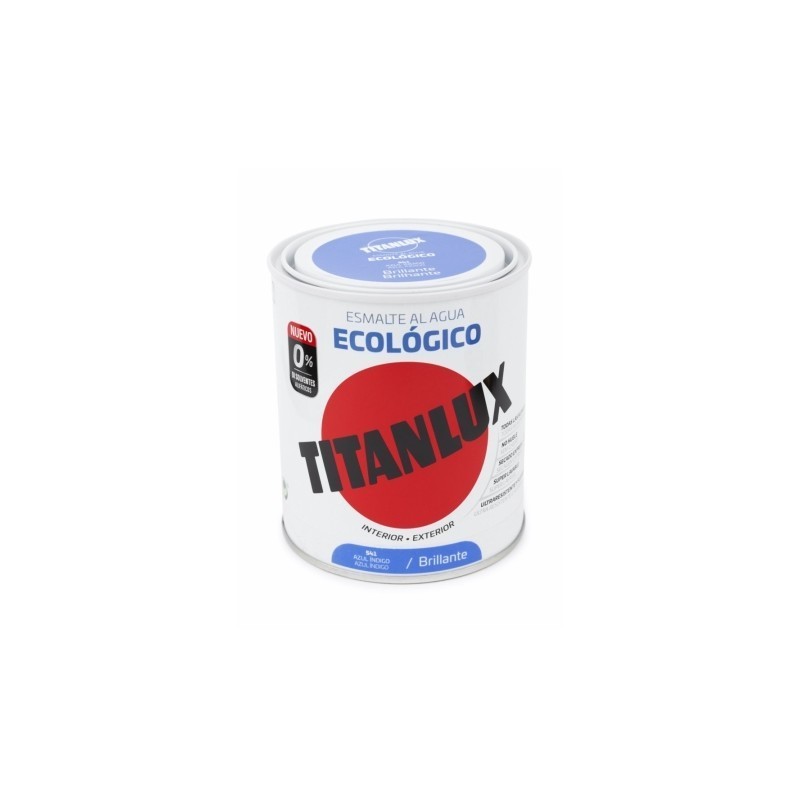 PINTURA ESMALTE AL AGUA  ECO BRILLO AZUL IND 750ML