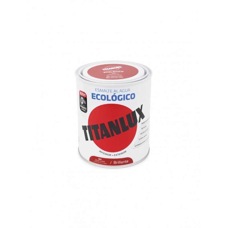 PINTURA ESMALTE AL AGUA  ECO BRILLO ROJO CORAL 750ML