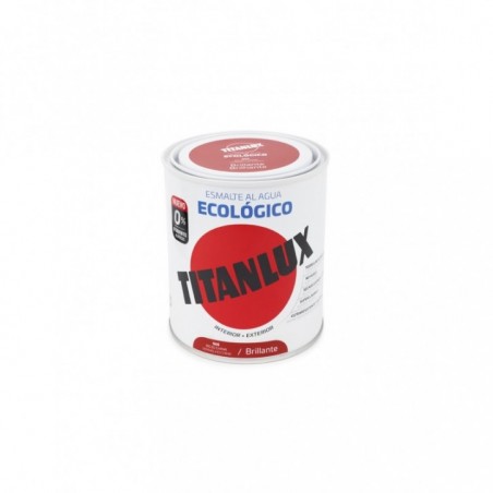 PINTURA ESMALTE AL AGUA  ECO BRILLO ROJO CORAL 750ML