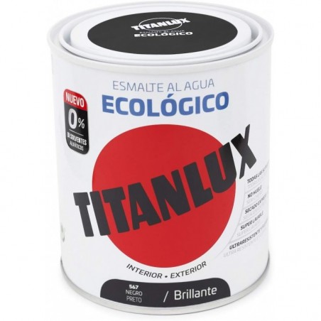 PINTURA ESMALTE  AL AGUA  ECO BRILLO NEGRO 750ML