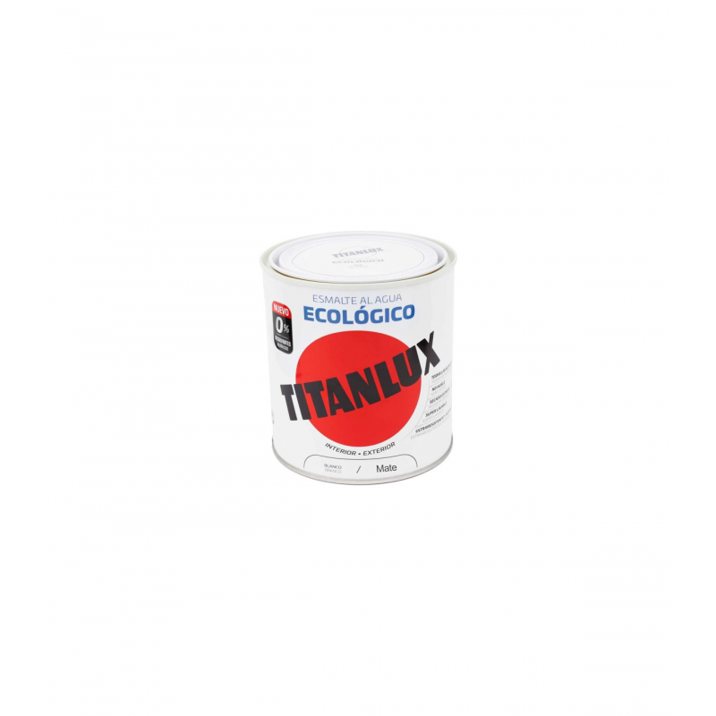 PINTURA ESMALTE AL AGUA  ECO MATE BLANCO 750ML