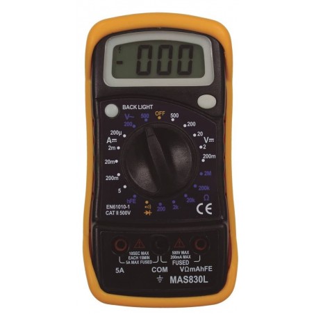MULTIMETRO DIGITAL KAISE 5A MAS830L