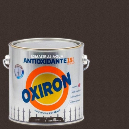ESMALTE AL AGUA OXIRON MARRON LISO EFECTO FORJA 2.5L