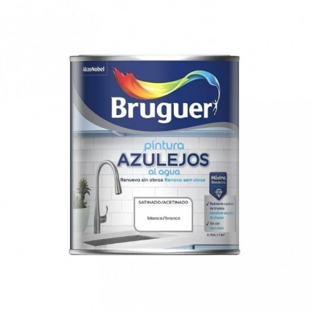 ESMALTE AZULEJOS AGUA BRUGUER BLANCO SATINADO 750ML