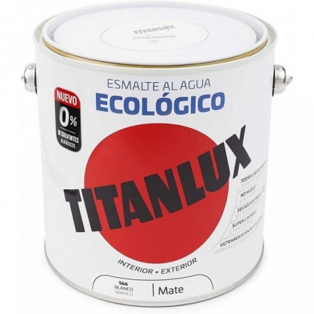 PINTURA ESMALTE AL AGUA ECO MATE BLANCO 2,5L