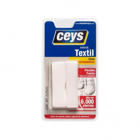 CEYS ESPECIAL CREMALLERA TEXTIL BLANCA
