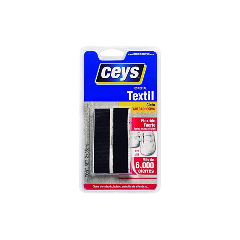 CEYS ESPECIAL CREMALLERA TEXTIL NEGRO