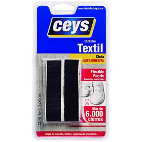 CEYS ESPECIAL CREMALLERA TEXTIL NEGRO