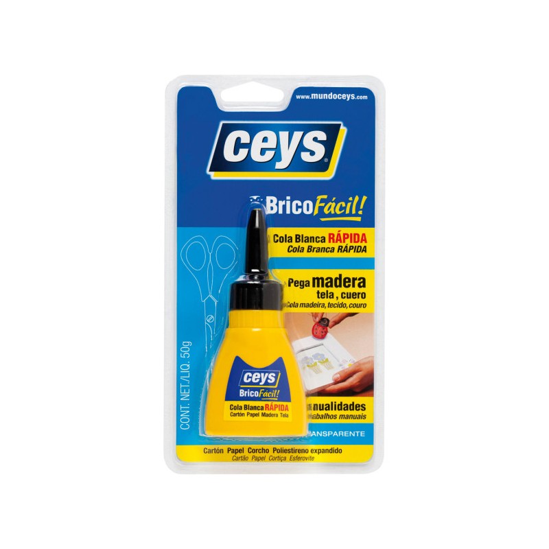 CEYS BRICOFÁCIL COLA BLANCA RÁPIDA 50GR