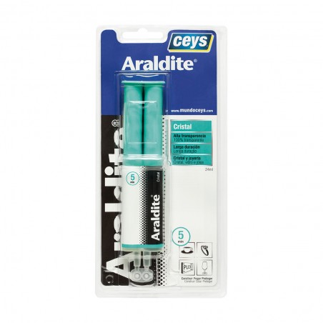 ARALDITE CRISTAL JERINGA TRANSPARENT 24ML