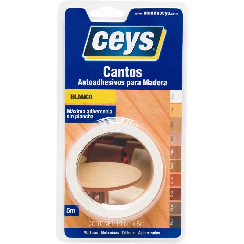 CEYS CANTO AUTOADHESIVO BLANCO ROLLO 5M