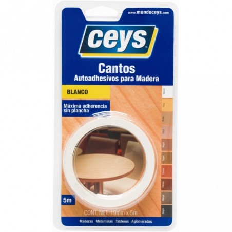 CEYS CANTO AUTOADHESIVO BLANCO ROLLO 5M