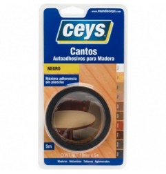 CEYS CANTO AUTOADHESIVO NEGRO ROLLO 5M