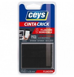 CEYS CRICK NEGRO 4 TIRAS DE 7CMX25MM