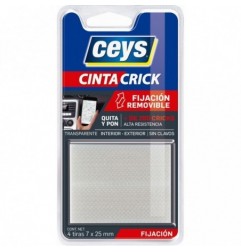 CEYS CRICK TRANSP 4 TIRAS 7CMX25MM