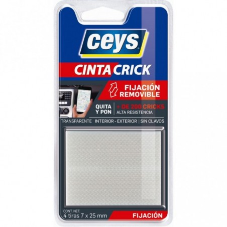 CEYS CRICK TRANSP 4 TIRAS 7CMX25MM