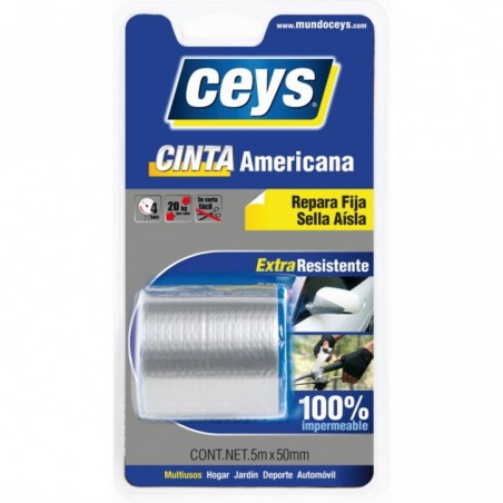 CEYS CINTA AMERICANA PLATA BLISTER 5MX50