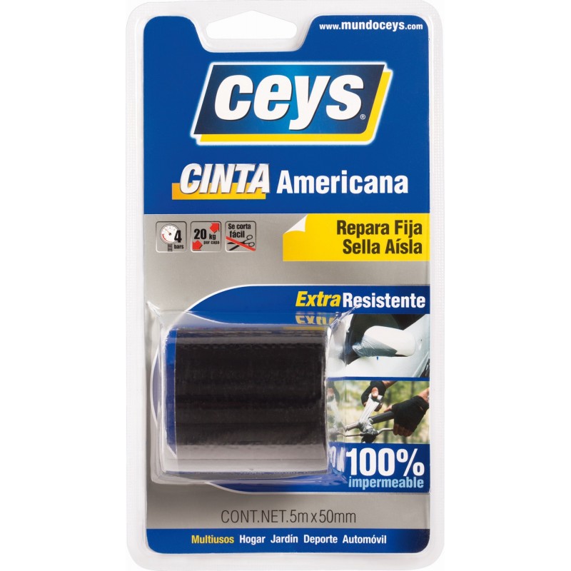 CEYS CINTA AMERICANA NEGRO BLISTER 5MX50