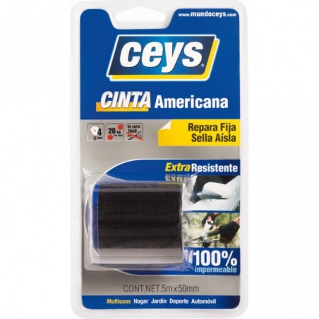 CEYS CINTA AMERICANA NEGRO BLISTER 5MX50