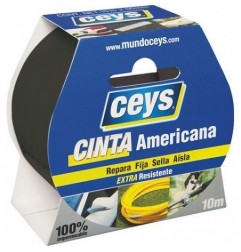 CEYS CINTA AMERICANA NEGRO ROLLO 10MX50