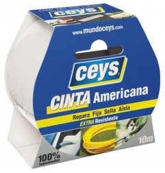 CEYS CINTA AMERICANA BLANCA ROLLO 10MX50