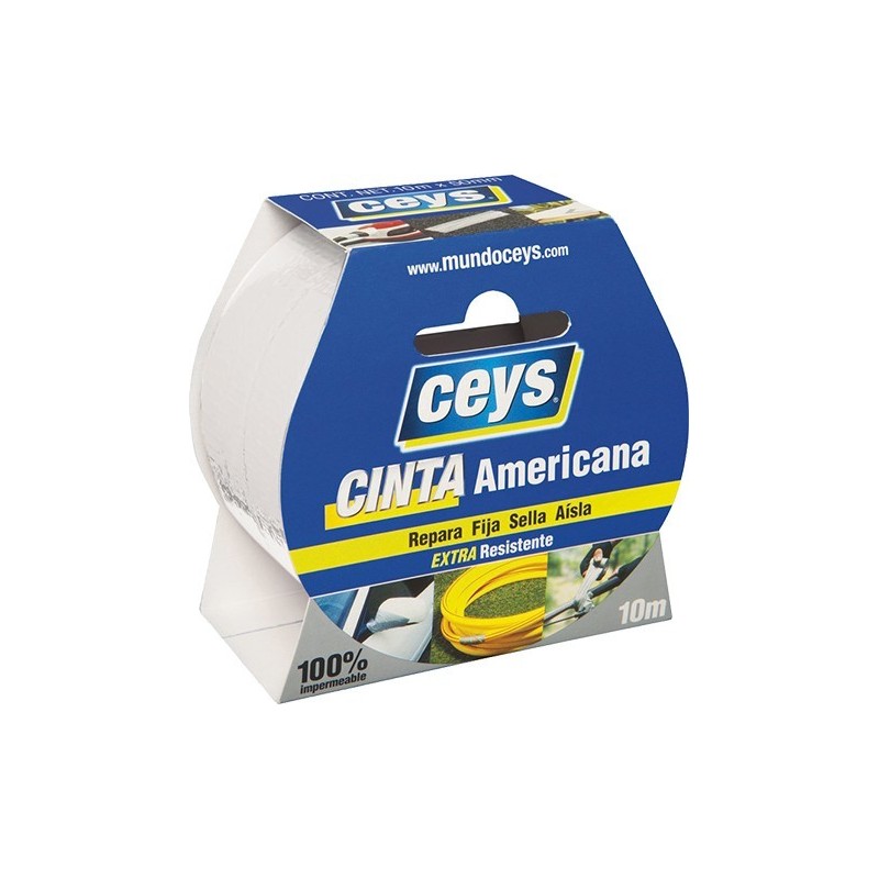 CEYS CINTA AMERICANA BLANCA ROLLO 10MX50