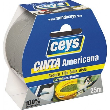 CEYS CINTA AMERICANA PLATA ROLLO 25MX50