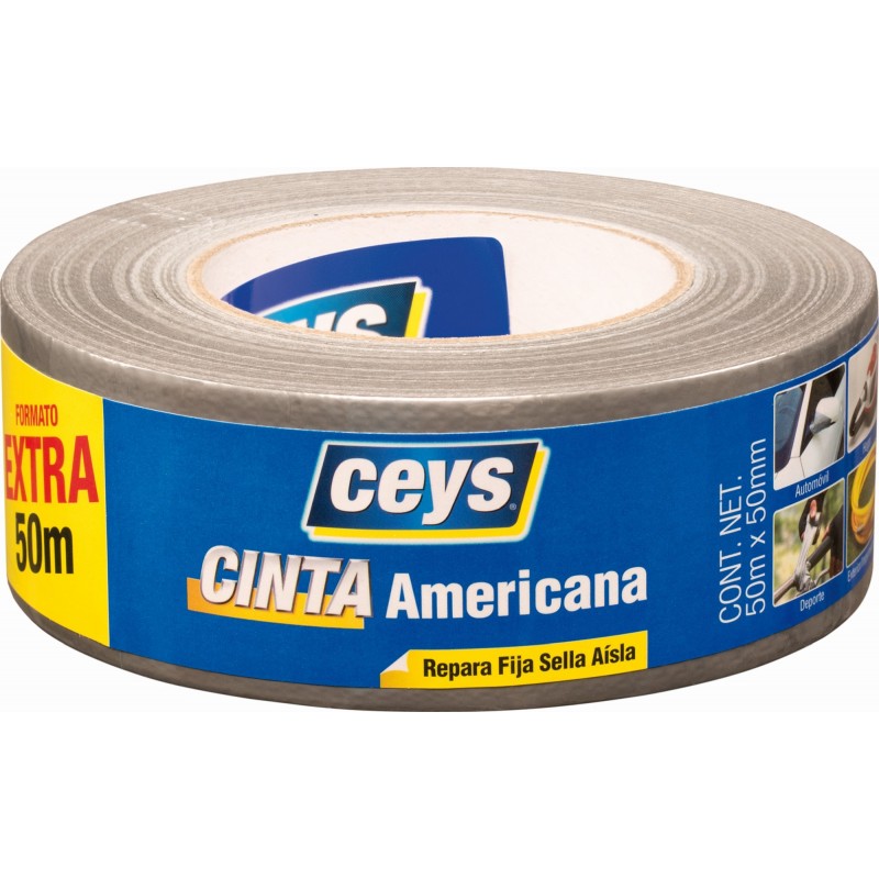 CEYS CINTA AMERICANA PLATA ROLLO 50MX50