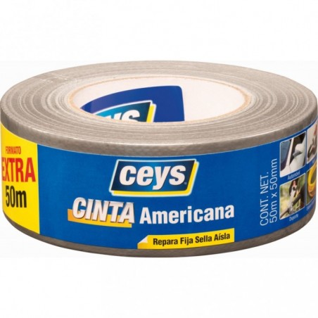 CEYS CINTA AMERICANA PLATA ROLLO 50MX50