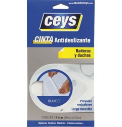 CEYS TIRAS ANTIDESLIZ BAÑERAS BLANCO