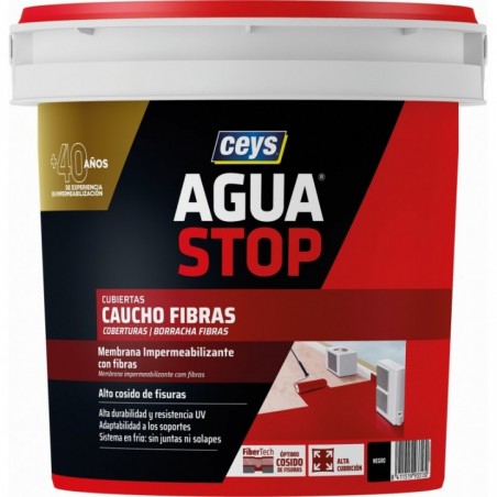 AGUASTOP CAUCHO FIBRAS NEGRO 1KG