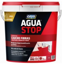 AGUASTOP CAUCHO FIBRAS ROJO 5KG
