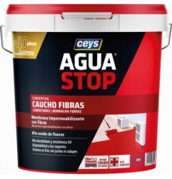 AGUASTOP CAUCHO FIBRAS ROJO 20 KG