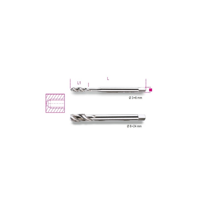 429FC 10 Macho de roscar HSS-CO 5% para agujeros ciegos gruesos