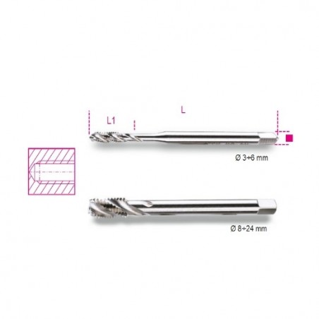 429FC 10 Macho de roscar HSS-CO 5% para agujeros ciegos gruesos