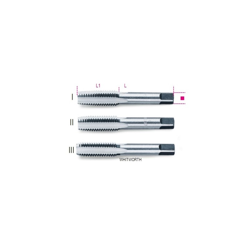 430ASW 3/16 Machos de roscar manuales de acero cromado, rosca Whitworth