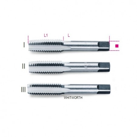 430ASW 7/16 Machos de roscar manuales de acero cromado, rosca Whitworth